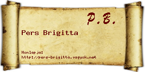 Pers Brigitta névjegykártya